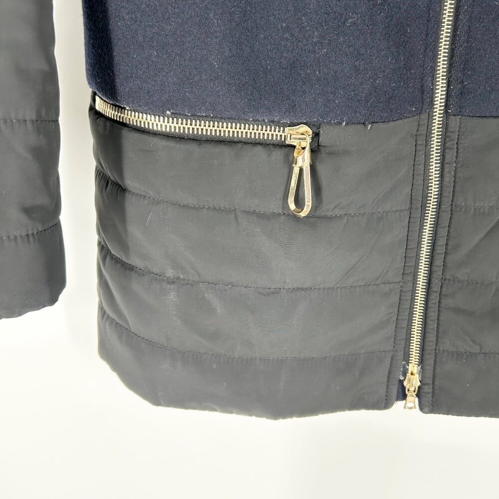 Sandro Brina Mixed Media Wool Blend Coat with Fox Fur Trim - Picture 8 of 10